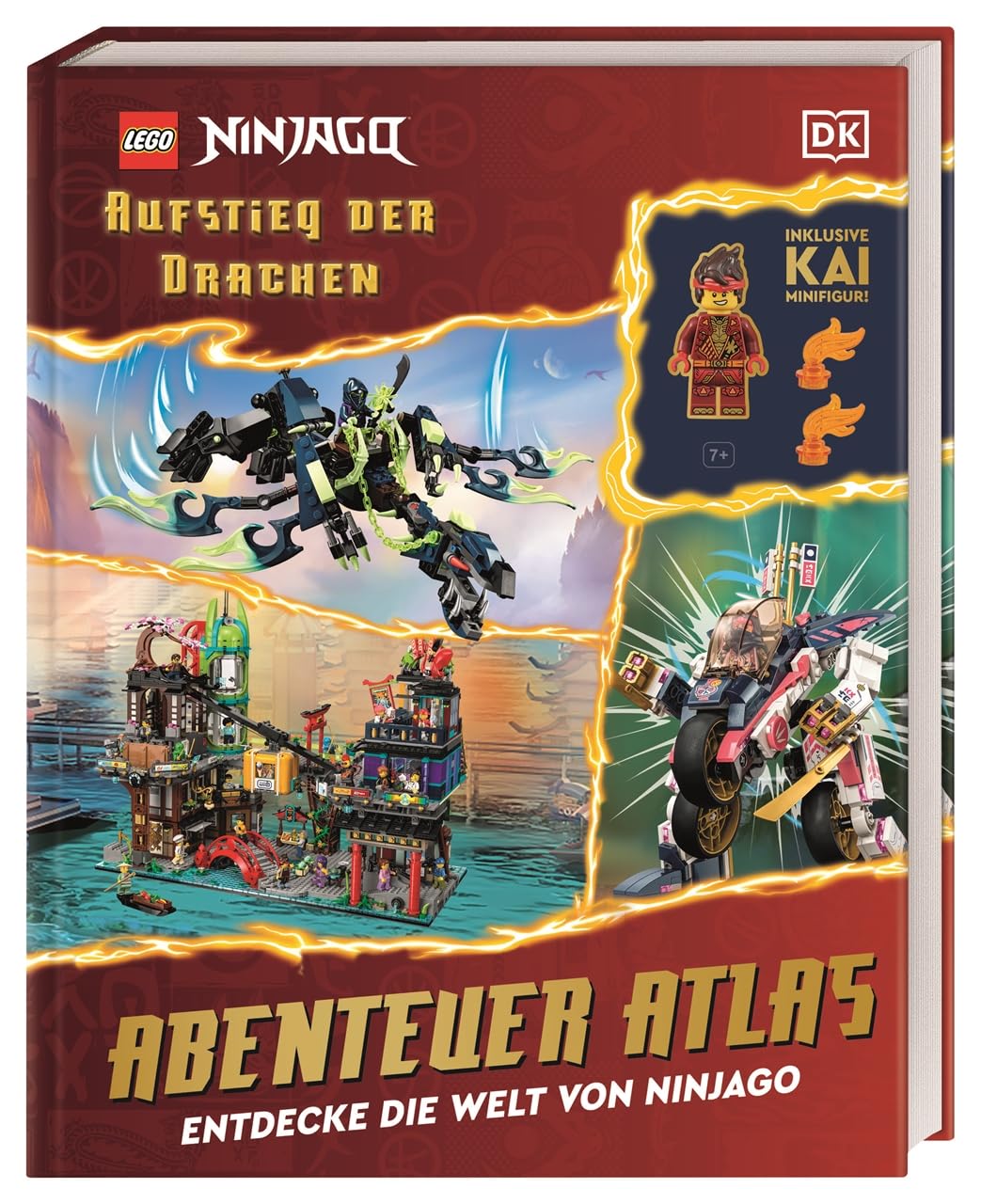 LEGO® NINJAGO® Aufstieg der Drachen Abenteuer Atlas: Entdecke die Welt von Ninjago. Inklusive Kai Minifigur! Für Kinder ab 6 Jahren