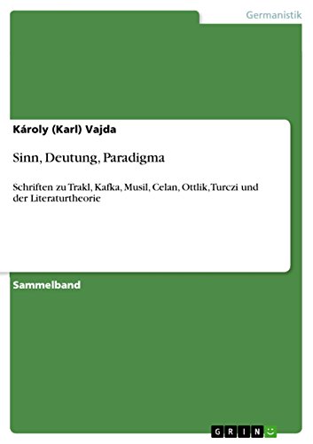 Sinn, Deutung, Paradigma: Schriften zu Trakl, Kafka, Musil, Celan, Ottlik, Turczi und der Literaturtheorie