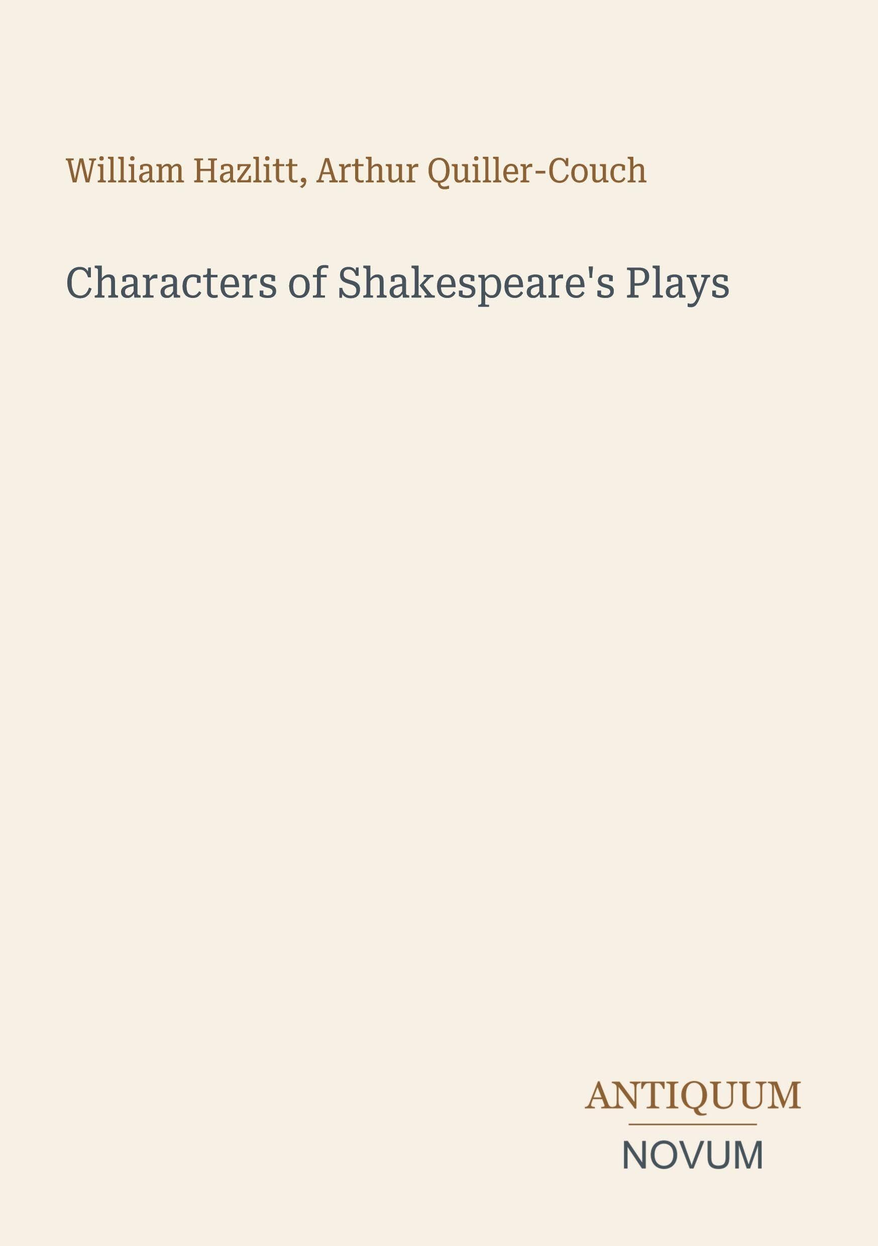 Characters of Shakespeare's Plays