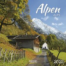 Alpen 2023: Broschürenkalender mit Ferienterminen. Format: 30 x 30 cm