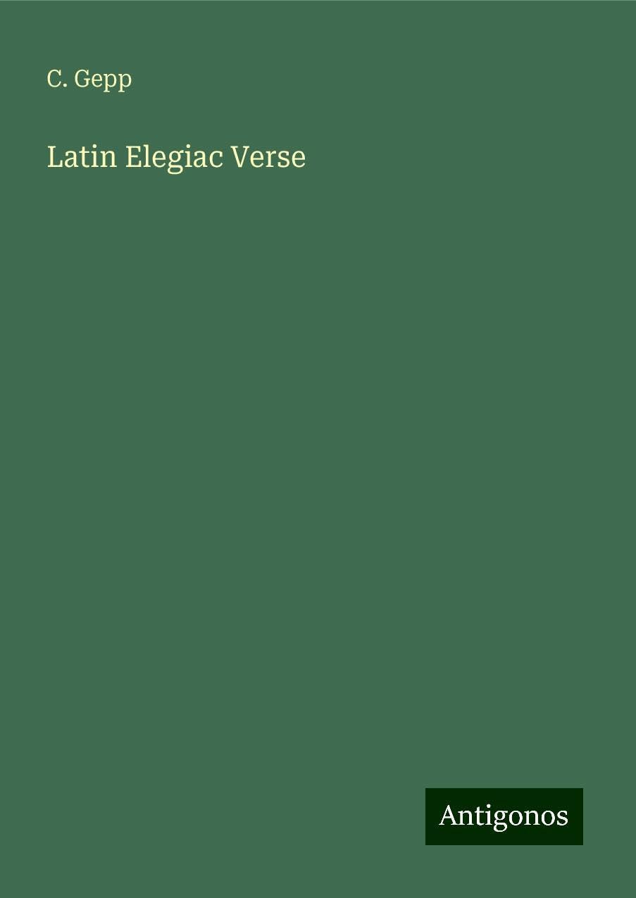 Latin Elegiac Verse
