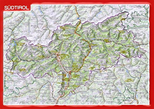 Reliefpostkarte Südtirol