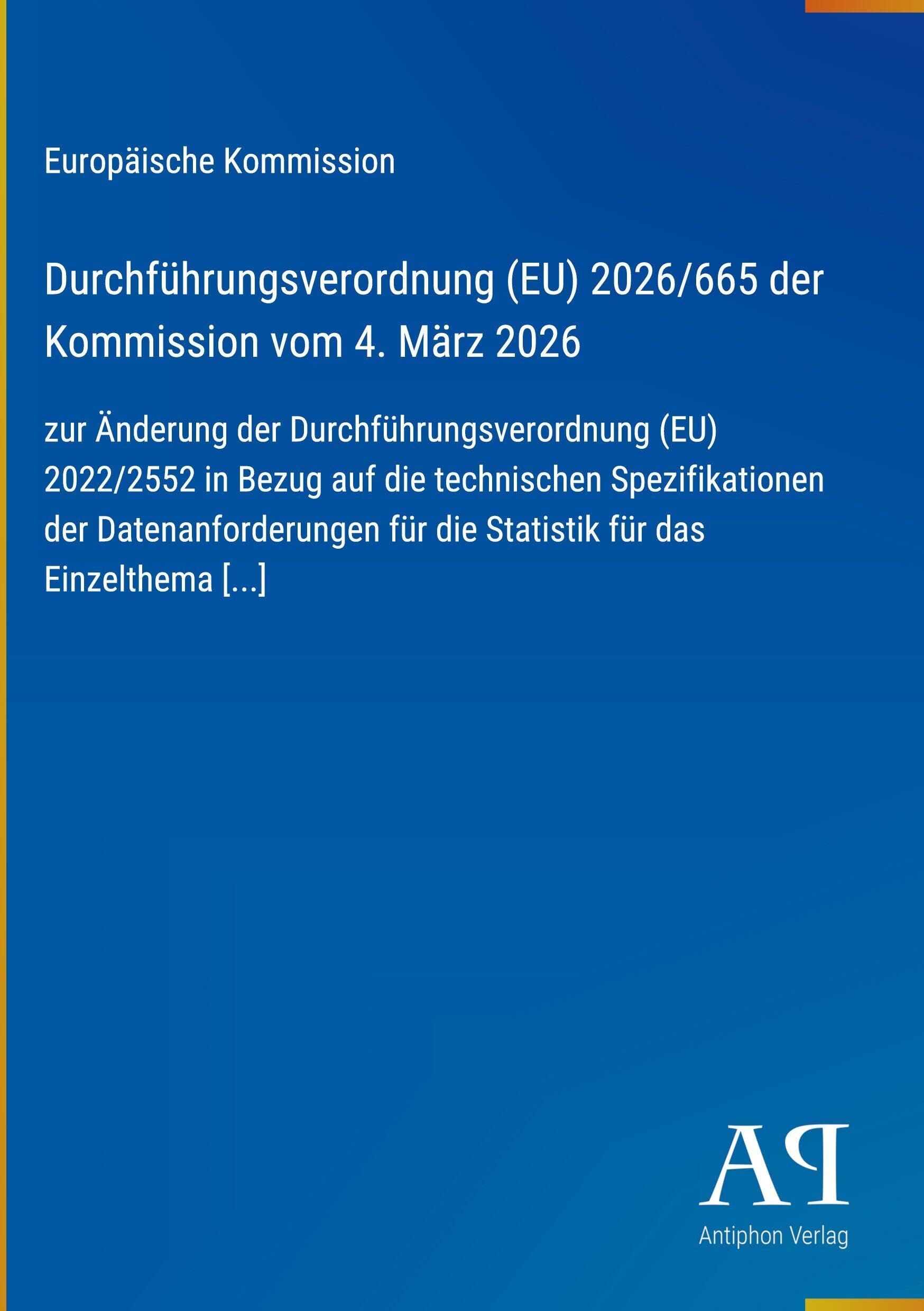 Durchführungsverordnung (EU) 2026/665 der Kommission vom 4. März 2026