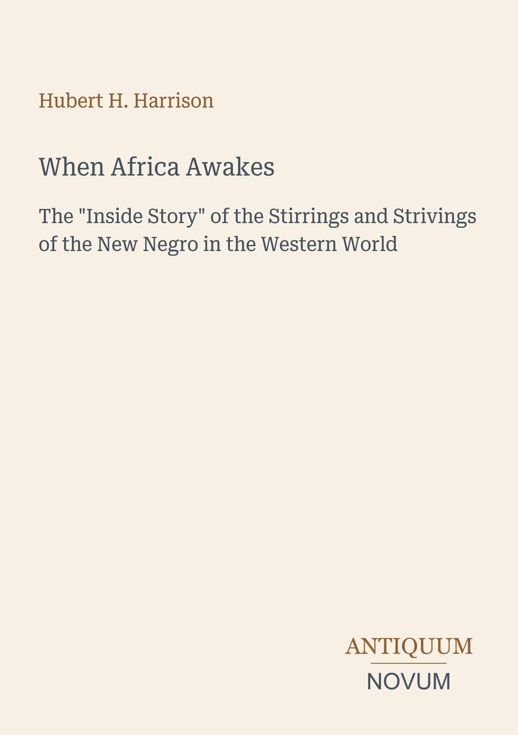 When Africa Awakes