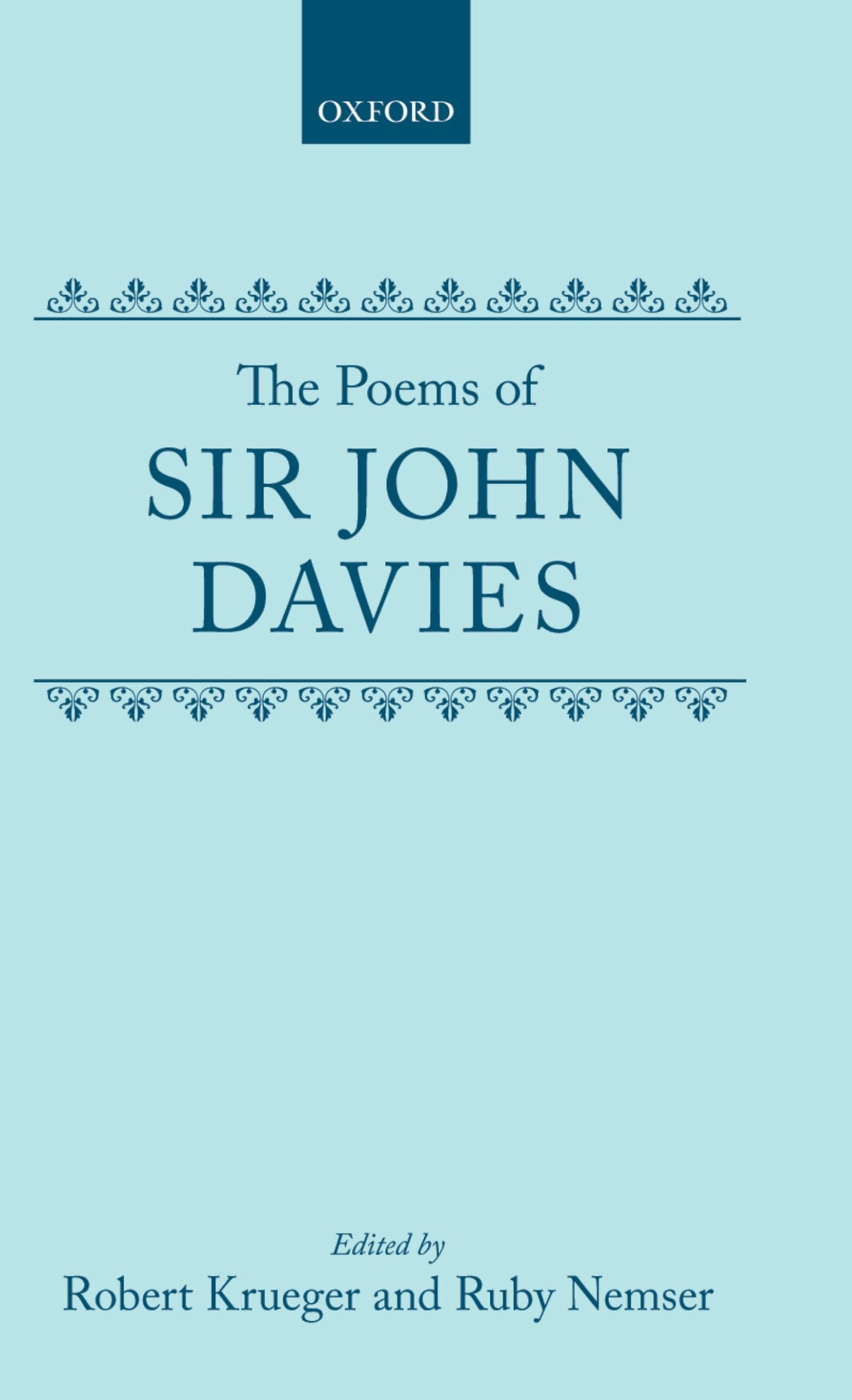 The Poems of Sir John Davies (Oxford English Texts)