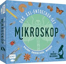 Das XXL-Entdecker-Set – Mikroskop: Mit Mikroskop, Linsen und Objektträgern + Sachbuch mit faszinierenden Experimenten: Baue dein eigenes Mikroskop und ... Mikrochips, Pollen, Pixel und vieles mehr