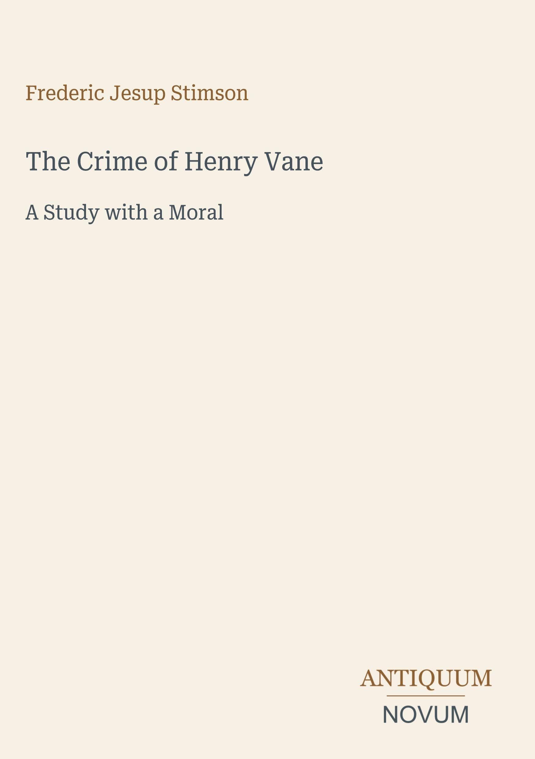 The Crime of Henry Vane
