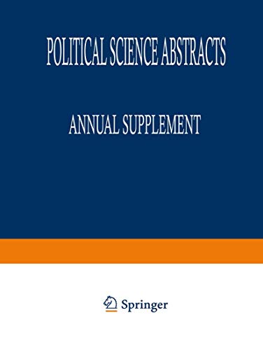 Political Science Abstracts: 1994 Annual Supplement