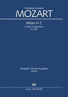 Missa in C (Klavierauszug): Große Credomesse KV 257, 1775-1777