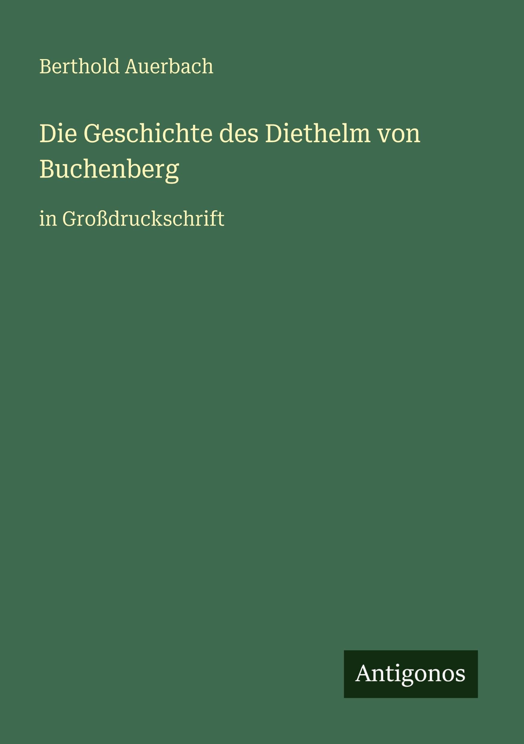 Die Geschichte des Diethelm von Buchenberg: in Großdruckschrift