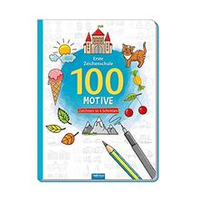 Trötsch Erste Zeichenschule 100 Motive Zeichnen in 4 Schritten Malbuch: Ausmalbuch Malbuch Zeichenbuch