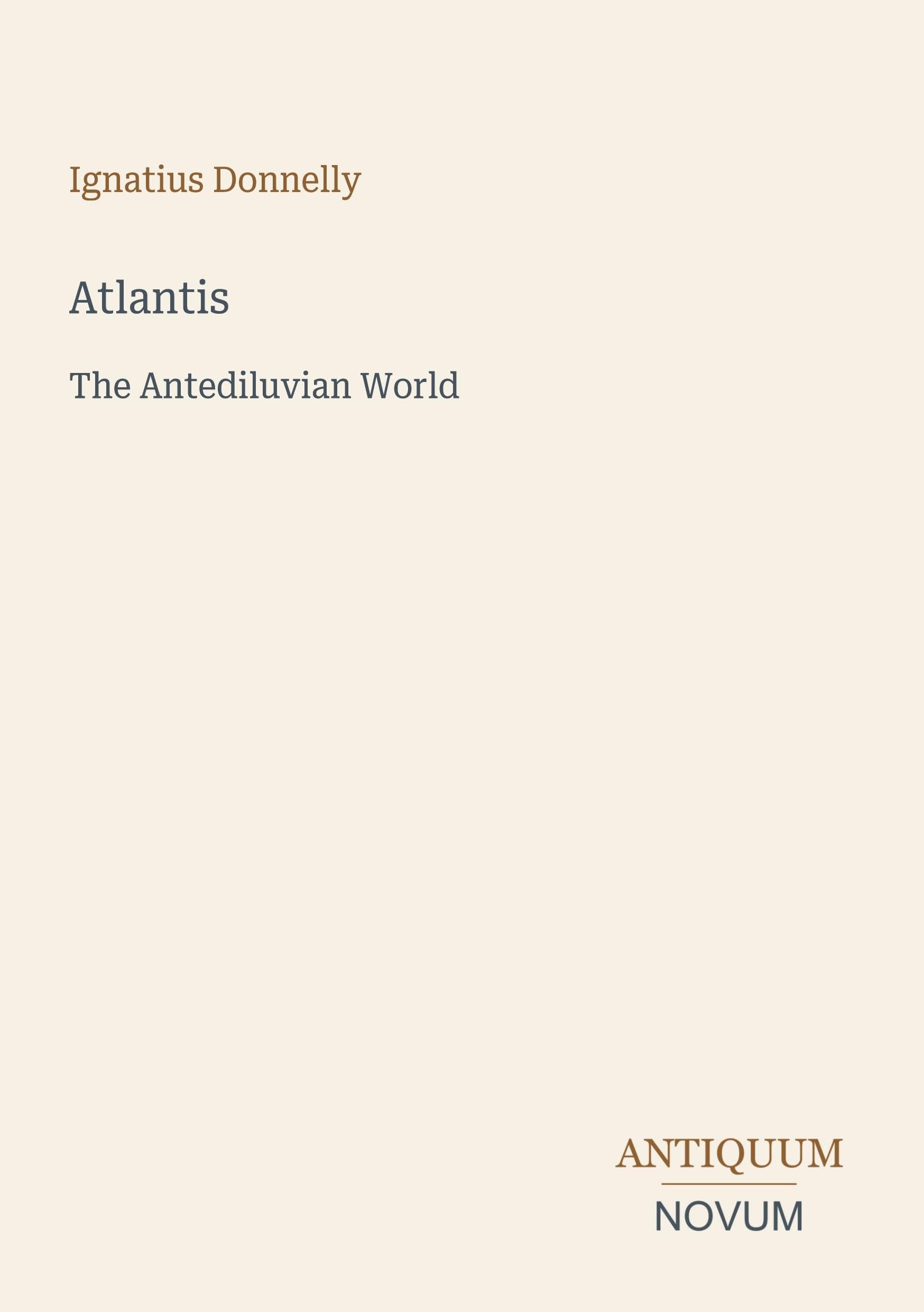 Atlantis: The Antediluvian World