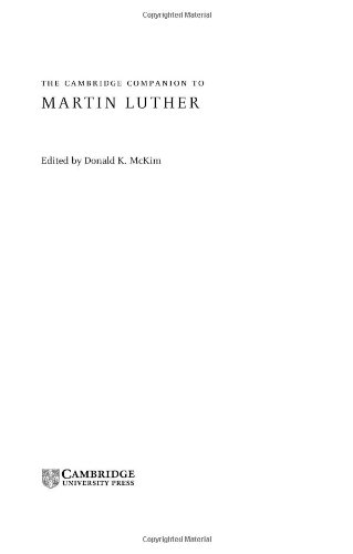 The Cambridge Companion to Martin Luther (Cambridge Companions to Religion)