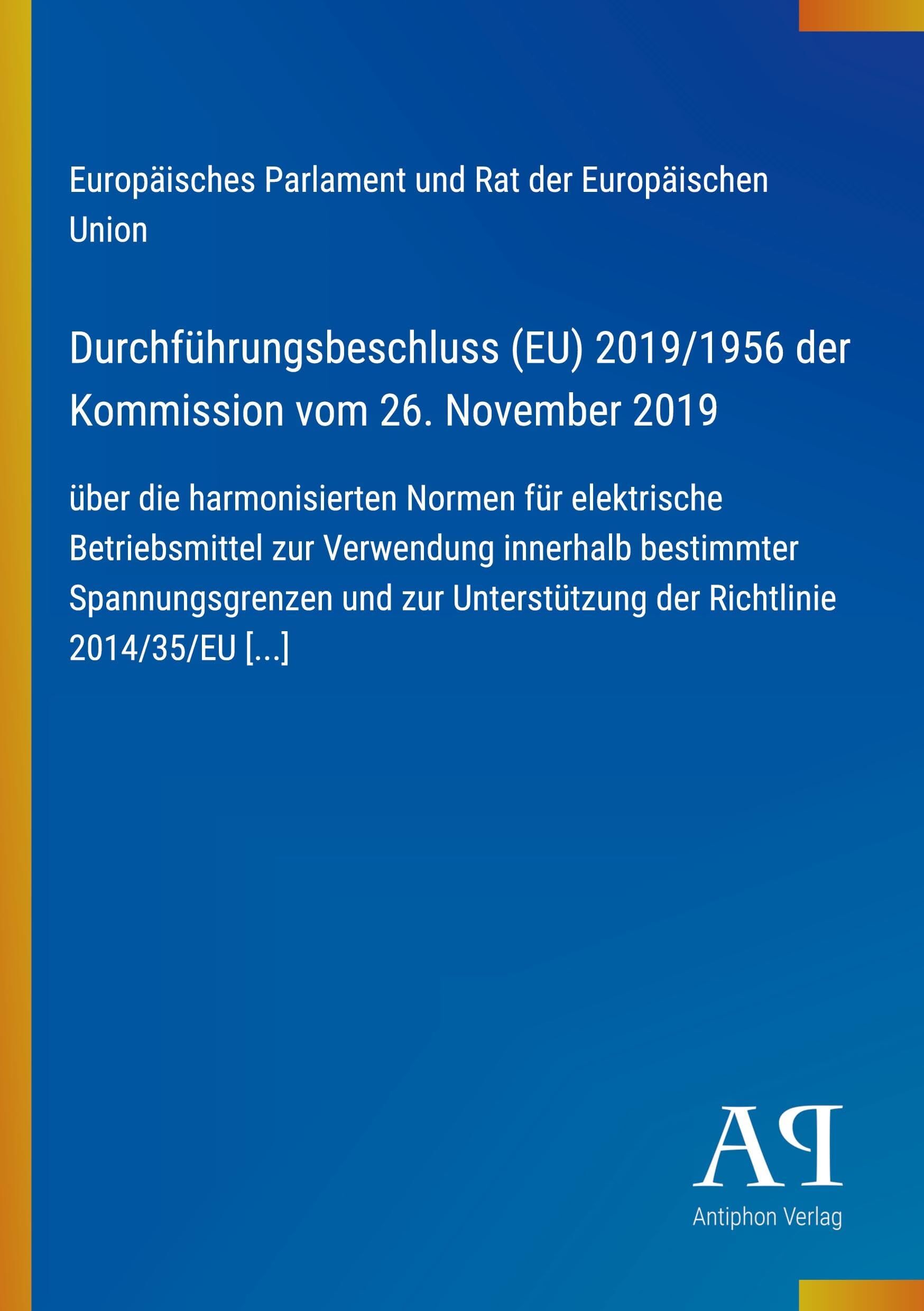 Durchführungsbeschluss (EU) 2019/1956 der Kommission vom 26. November 2019