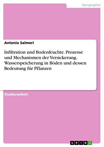 Infiltration und Bodenfeuchte. Prozesse und Mechanismen der Versickerung. Wasserspeicherung in Böden und dessen Bedeutung für Pflanzen