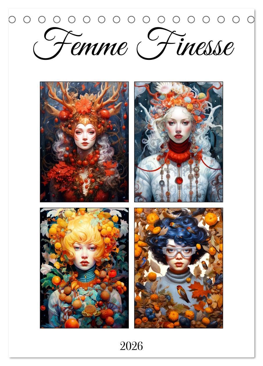 Femme Finesse (Desk Calendar 2026 DIN A5 portrait), CALVENDO 12 Month DeskCalendar: Discover the captivating allure of Femme Finesse calendar, where ... intertwines with the essence of each season.