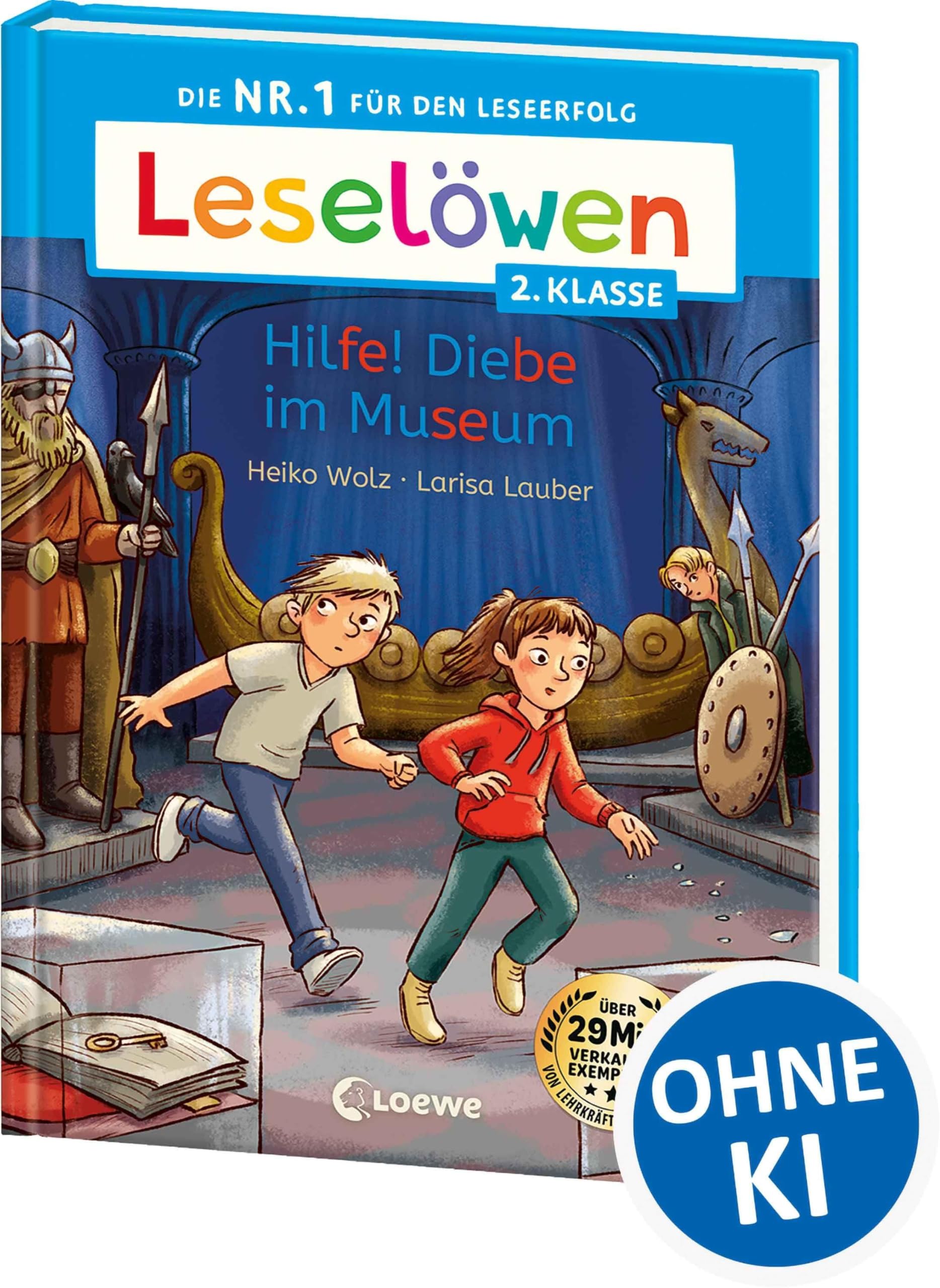 Leselöwen 2. Klasse - Hilfe! Diebe im Museum: Die Nr. 1 für den Leseerfolg - Mit Silbenfärbung und Leselernschrift ABeZeh - Erstlesebuch für Kinder ab 7 Jahren