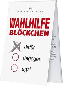 Wahlhilfeblöckchen: Dafür Dagegen Egal (Spieleblöckchen)