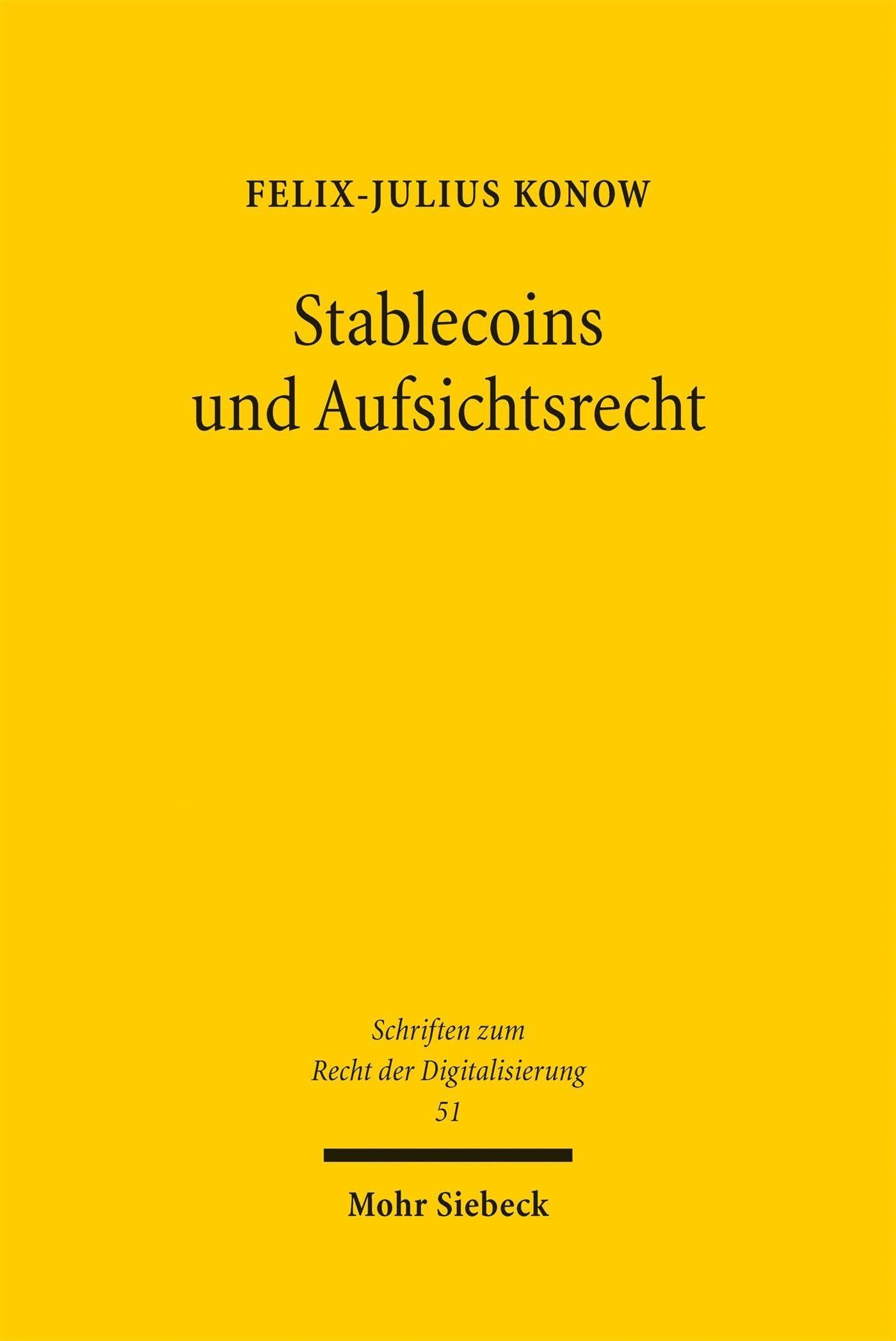 Stablecoins und Aufsichtsrecht - Neuware