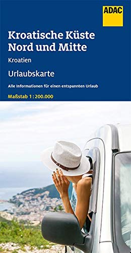ADAC Urlaubskarte   ADAC Urlaubskarte Kroatische Küste Nord und Mitte 1200000 Karte (im Sinne von Landkarte)