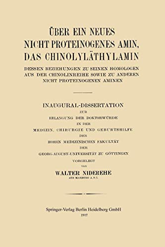 Über ein neues nicht Proteinogenes Amin, das Chinolyläthylamin, Dessen Beziehungen zu Seinen Homologen aus der Chinolinreihe sowie zu anderen nicht proteinogenen Aminen