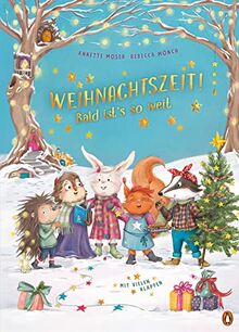 Weihnachtszeit! Bald ist’s so weit: Pappbilderbuch mit vielen Klappen und Wimmelbildern für Kinder ab 2 Jahren