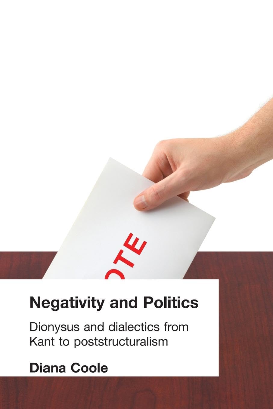 Diana Coole Negativity And Politics, Dionysus And Dialectics From Kant To Poststructuralism