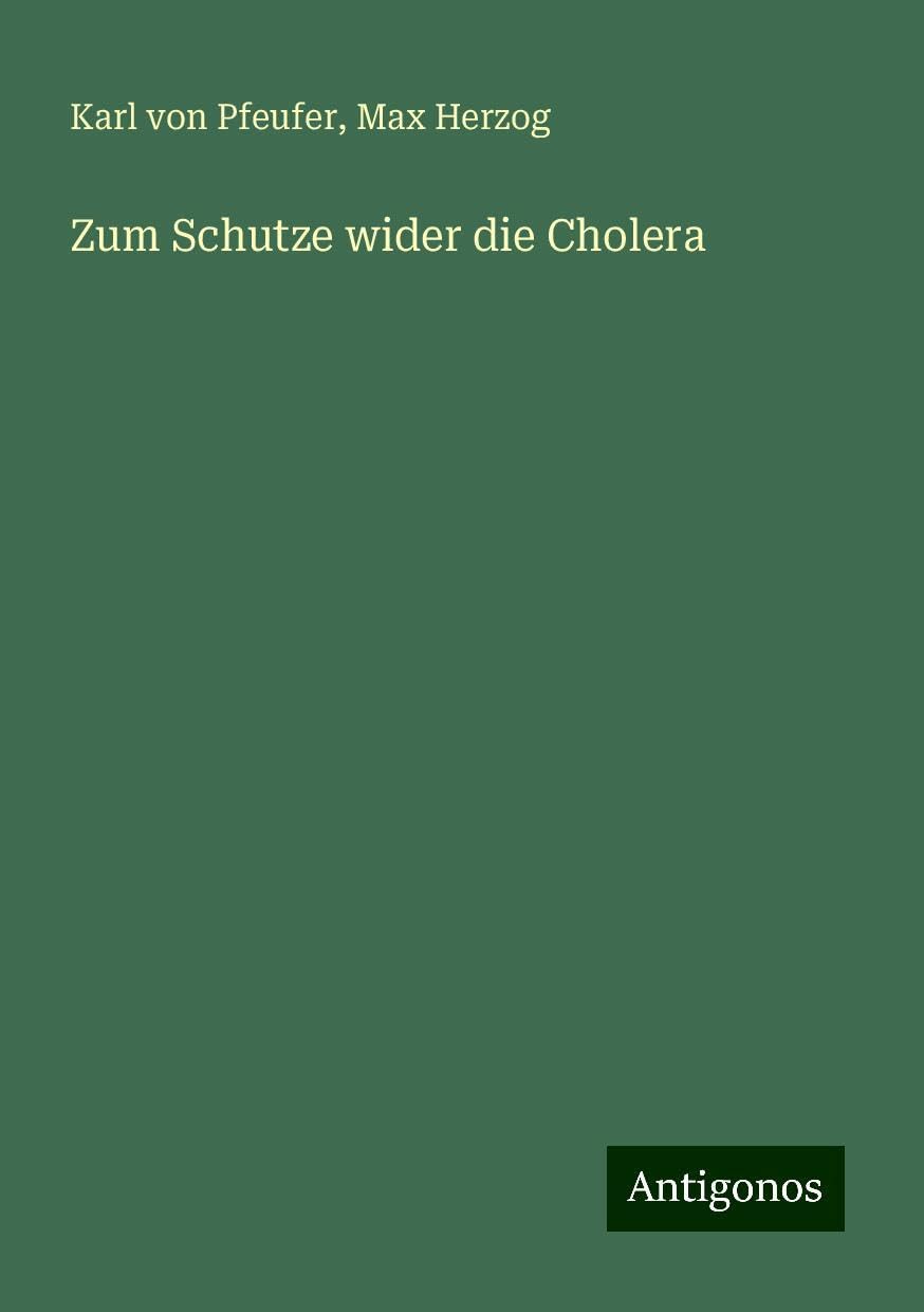Zum Schutze wider die Cholera