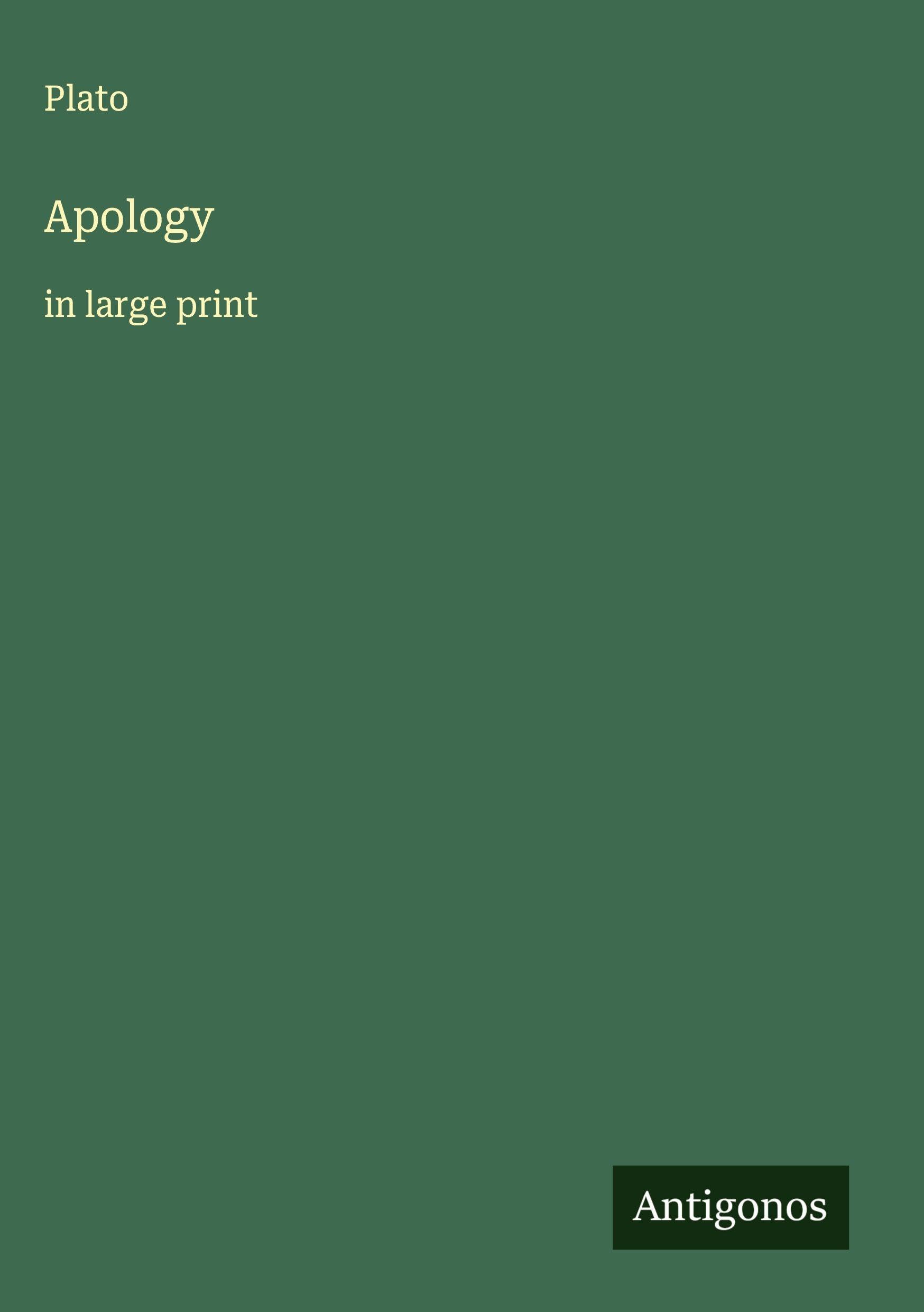 Apology: in large print
