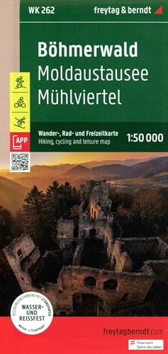 Böhmerwald, Wander-, Rad- und Freizeitkarte 1:50.000, freytag & berndt, WK 262: Moldaustausee - Mühlviertel, mit APP, wasserfest und reißfest (freytag & berndt Wander-Rad-Freizeitkarten, Band 262)