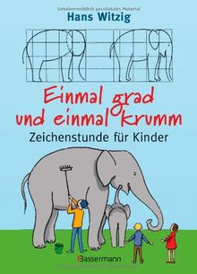 Einmal grad und einmal krumm: Zeichenstunde für Kinder