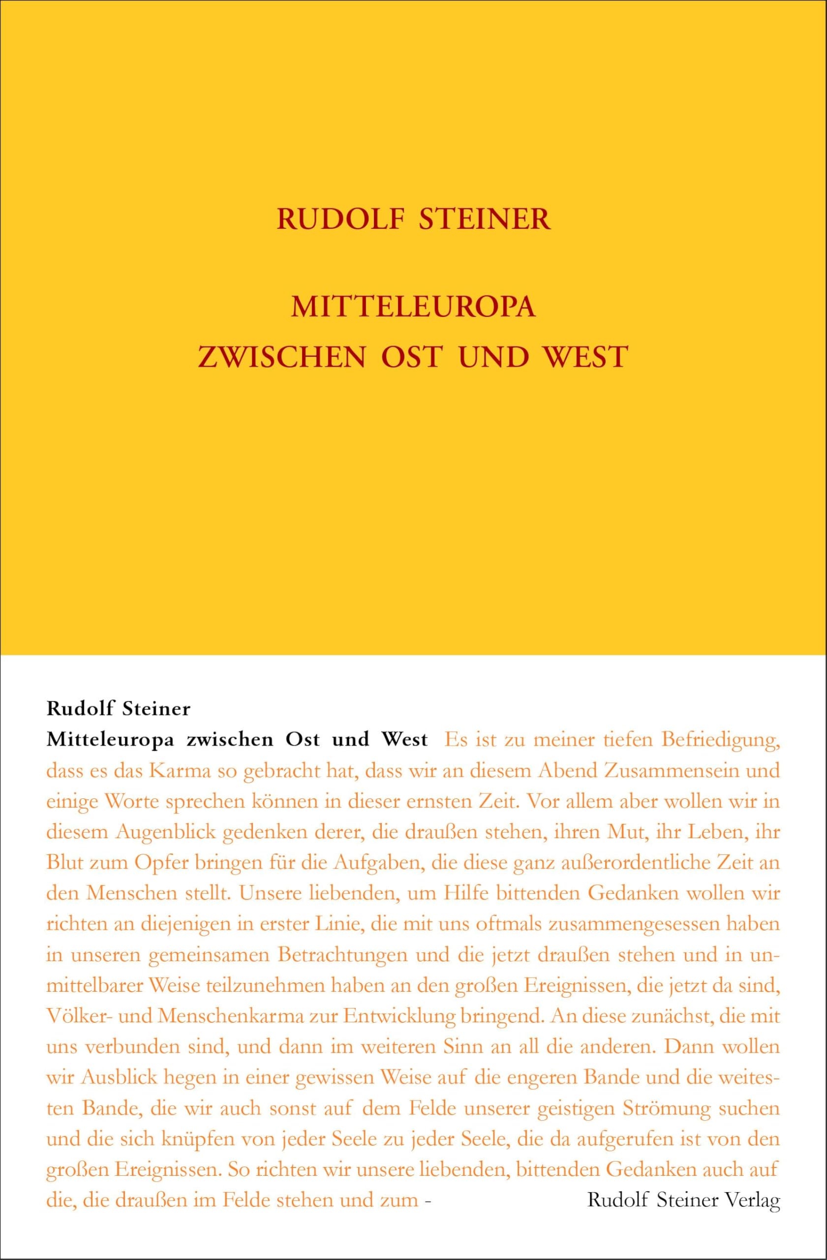 Mitteleuropa zwischen Ost und West: Zwölf Vorträge, München 1914-1918. Kosmische und menschliche Geschichte, Bd. VI (Rudolf Steiner Gesamtausgabe: Schriften und Vorträge)
