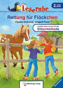 Leserabe - Rettung für Flöckchen: Leichter lesen lernen mit der Silbenmethode. 2. Lesestufe