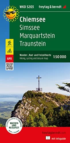 Chiemsee, Wander-, Rad- und Freizeitkarte 1:50.000, freytag & berndt, WKD 5203, mit Infoguide: Simssee - Marquartstein - Traunstein, mit Infoguide, ... (freytag & berndt Wander-Rad-Freizeitkarten)