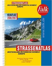 Falk Strassenatlas Deutschland Österreich Schweiz Europa 2006 2007  1:300 000 1:4,5 Mio.  mit Spiral | Buch | Zustand gut