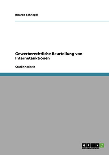 Gewerberechtliche Beurteilung von Internetauktionen