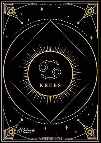 Edles Notizbuch Sternzeichen Krebs | Designed by Alfred Herler: Liniertes Notizbuch mit 150 Seiten in edlem Sternzeichen-Design zum niederschreiben ... Ideen (Edles Sternzeichen Notizbuch: liniert)