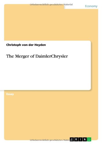 The Merger of DaimlerChrysler