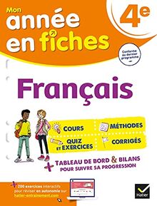Français 4e: fiches de révision collège