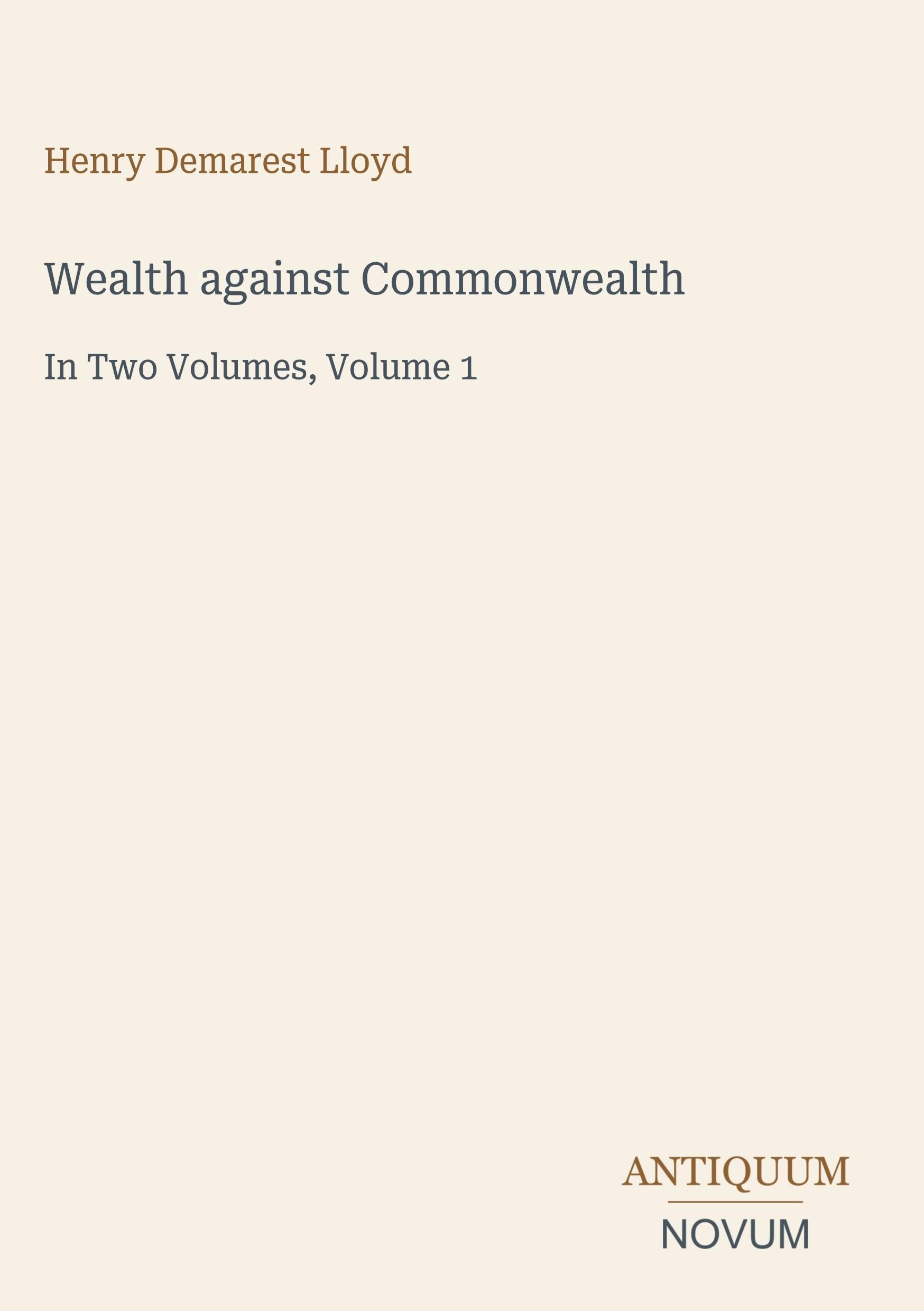 Wealth against Commonwealth