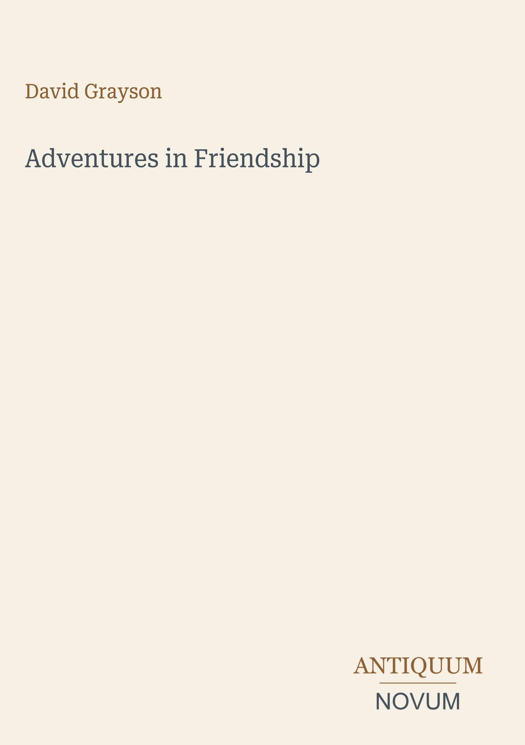 Adventures in Friendship