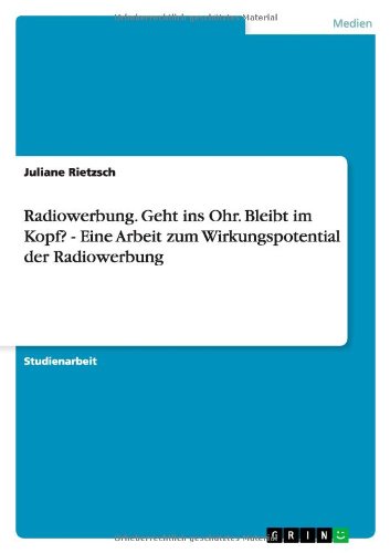Radiowerbung. Geht ins Ohr. Bleibt im Kopf? - Eine Arbeit zum Wirkungspotential der Radiowerbung