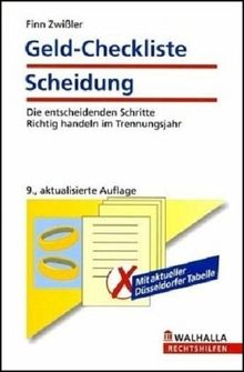 Geld-Checkliste Scheidung: Die entscheidenden Schritte - Richtig handeln im Trennungsjahr