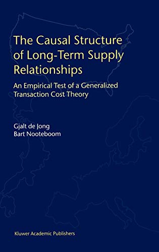 The Causal Structure of Long-Term Supply Relationships: An Empirical Test of a Generalized Transaction Cost Theory