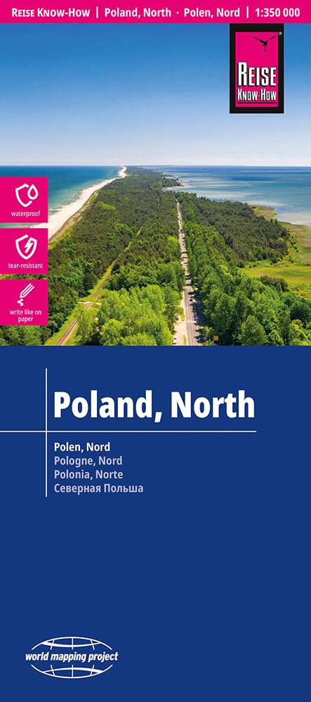 Reise Know-How Landkarte Polen, Nord | Poland, North (1:350.000): reiß- und wasserfest (world mapping project)