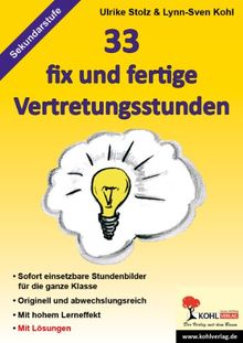 33 fix und fertige Vertretungsstunden; Sekundarstufe