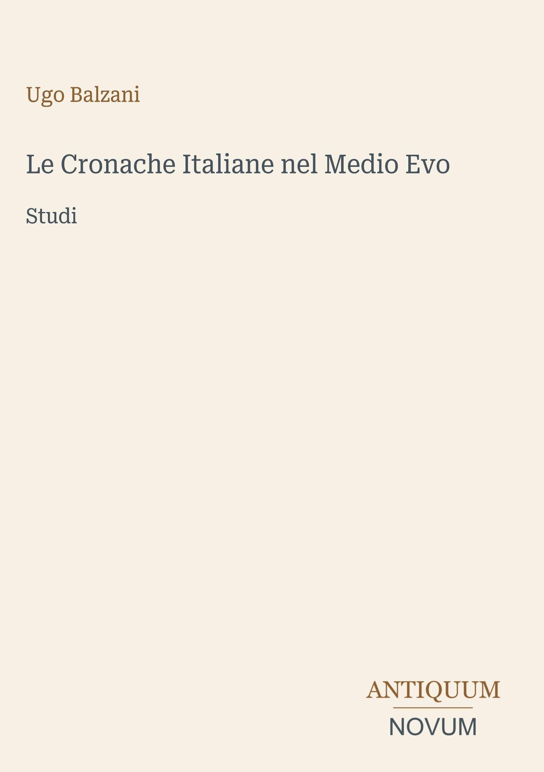 Le Cronache Italiane nel Medio Evo