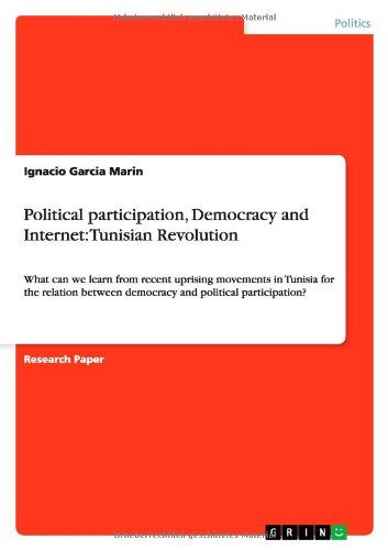 Political participation, Democracy and Internet: Tunisian Revolution: What can we learn from recent uprising movements in Tunisia for the relation between democracy and political participation?