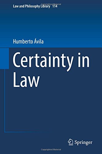 Certainty in Law (Law and Philosophy Library)