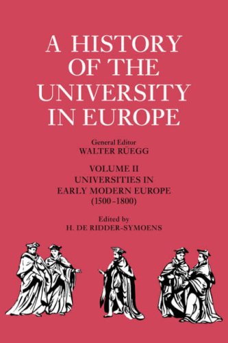 A History of the University in Europe: Volume 2, Universities in Early Modern Europe (1500–1800)